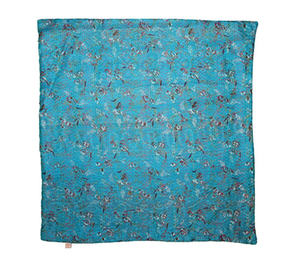 Kantha vintage silk cushion 45*45 cm