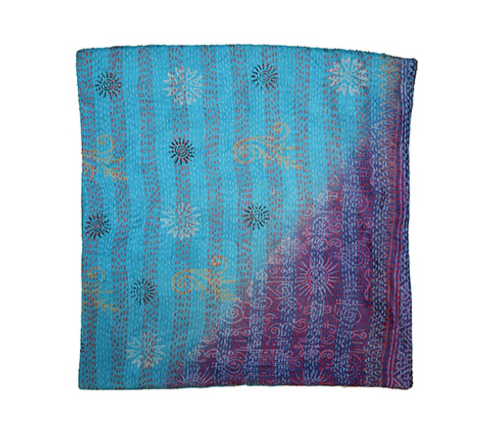 Kantha vintage silke pude 45*45 cm