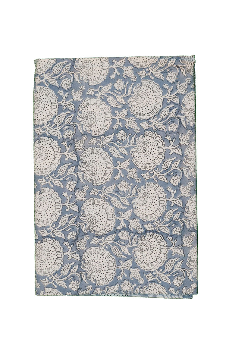 Tischdecke mit Blockdruck, 150 x 220 cm, Baumwolle