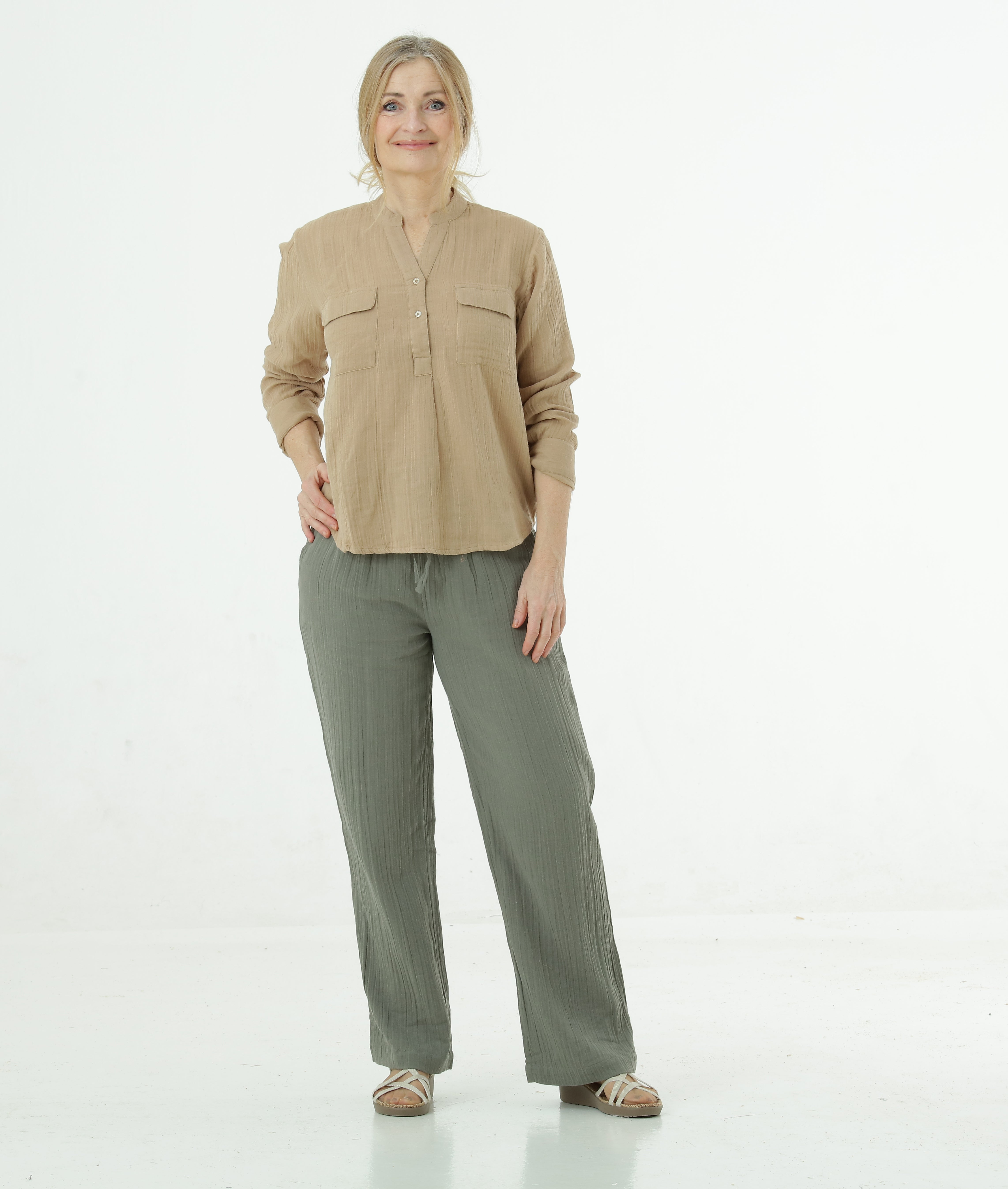 Panta pants bomuld dobbelgaze organic