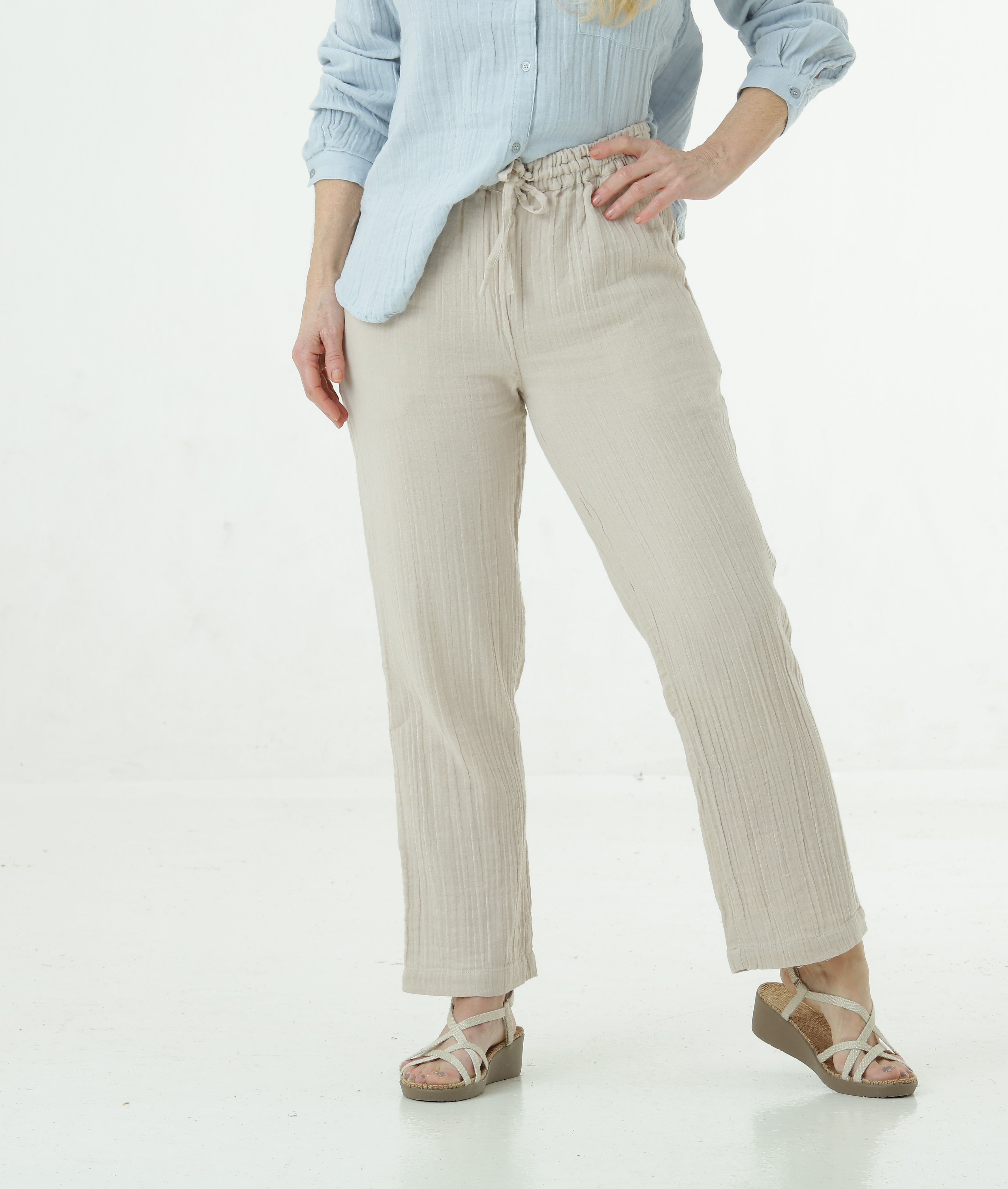 Panta pants bomuld dobbelgaze organic