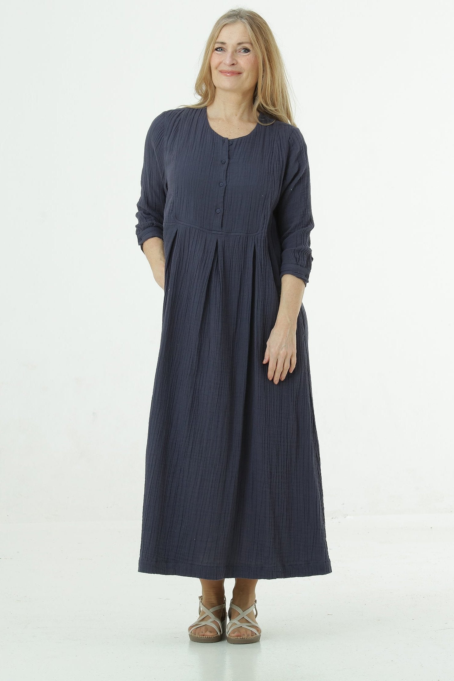 Boho kjole bomuld dobbelgaze organic