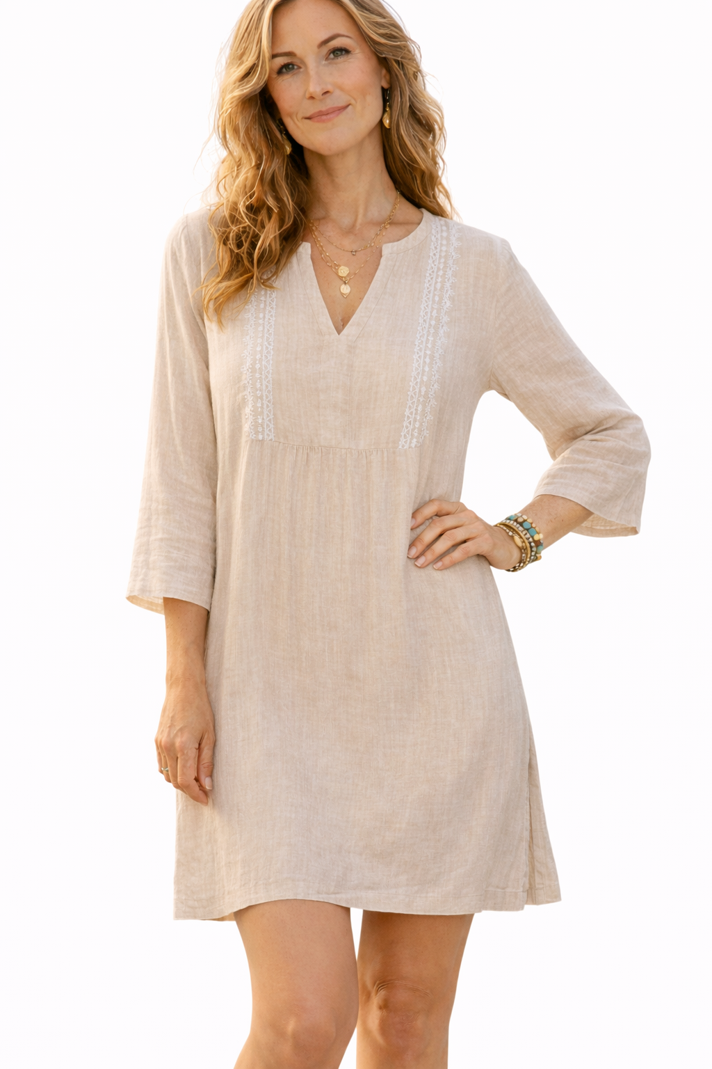 Zana tunika bomuld dobbelgaze organic