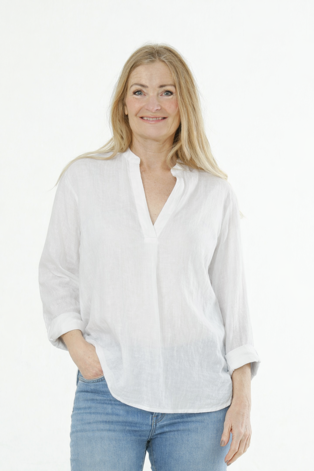 Bonia shirt cotton gauze organic