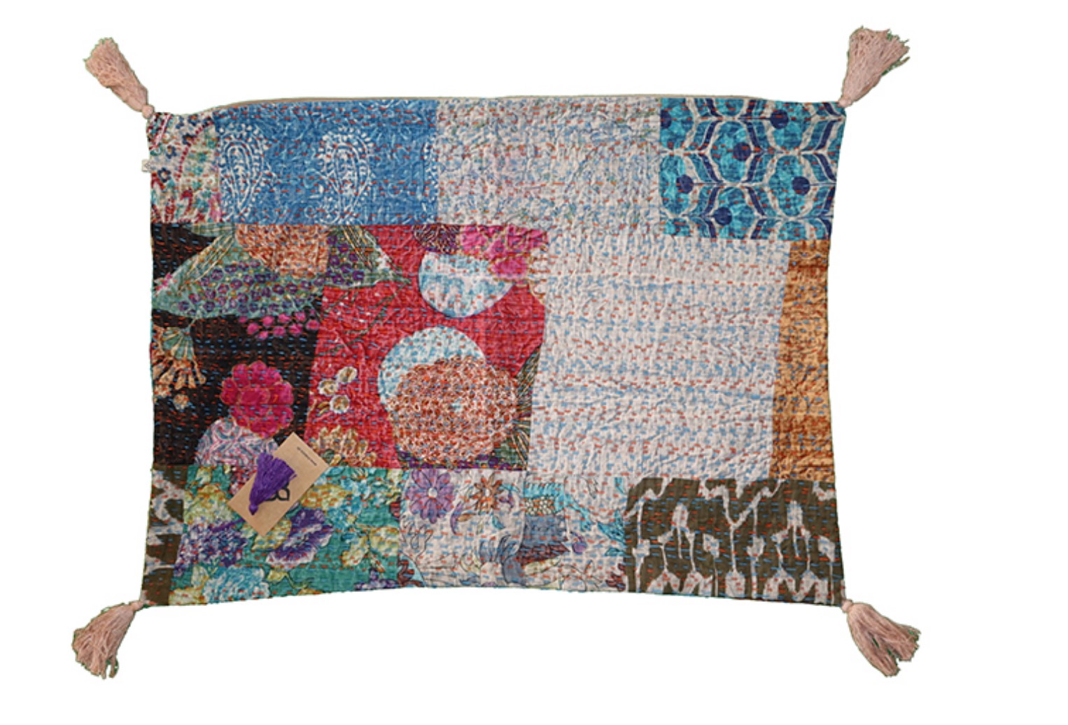 Kantha stonewash pude 50*70 cm, bomuld