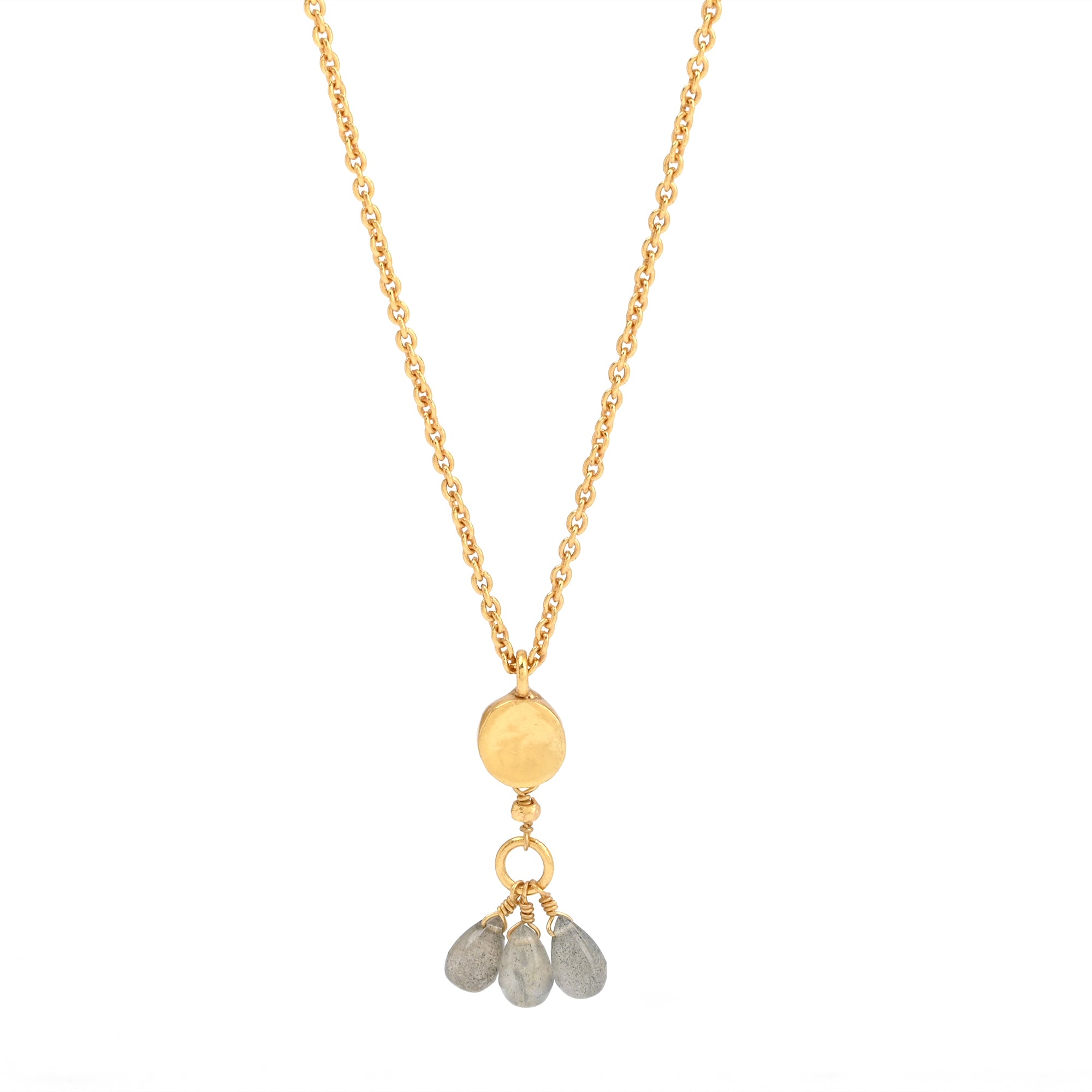 Halskæde med vedhæng af labradorite