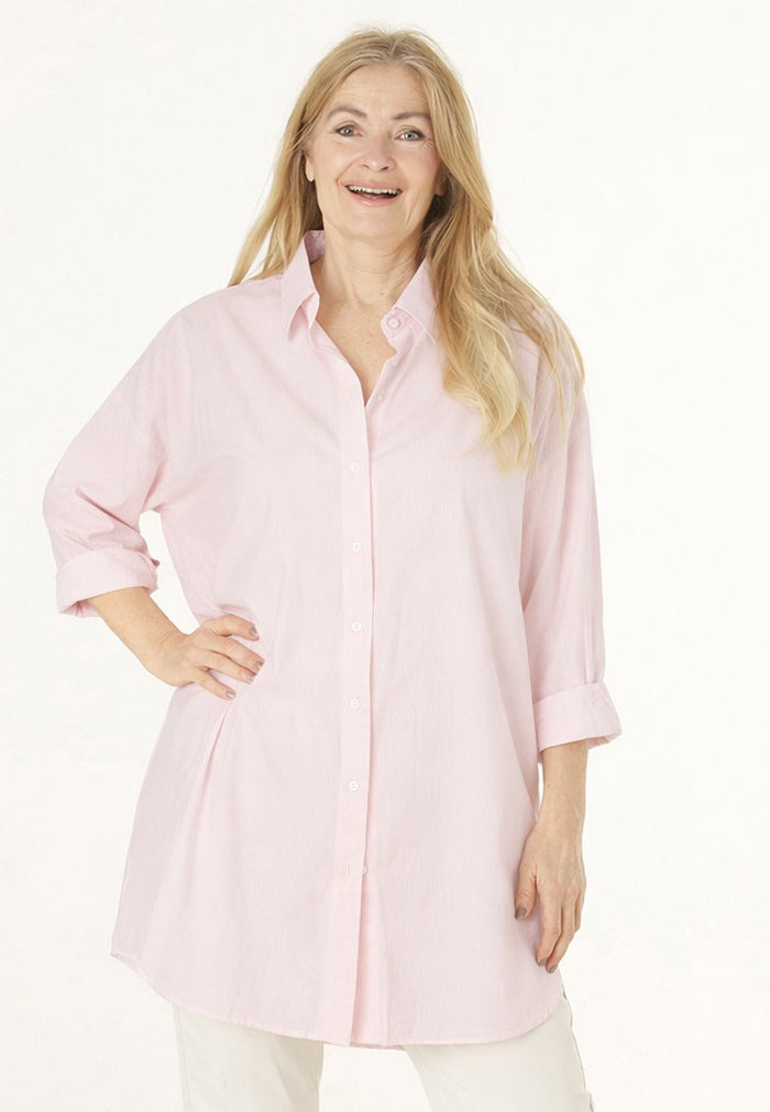 Boyfriend shirt cotton stripe organic