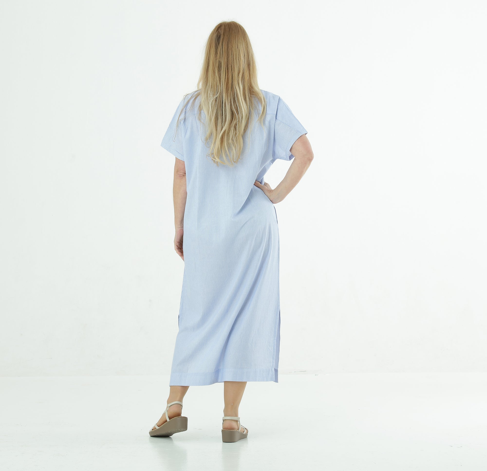 Carlo shirt dress cotton stripe organic