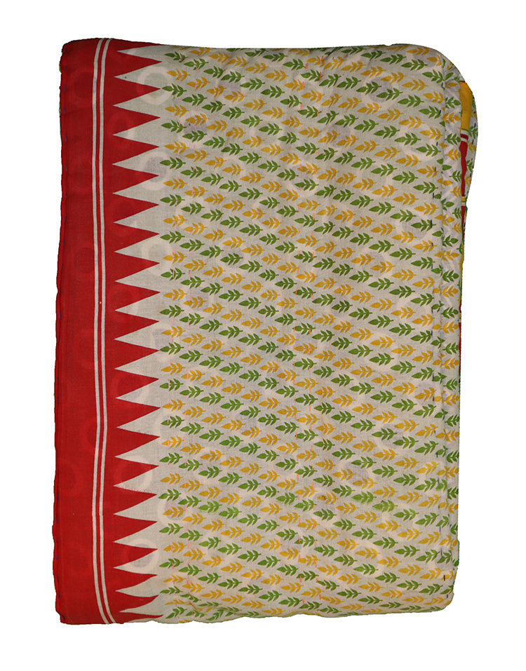 Vintage sari quilt, cotton 140x200 cm
