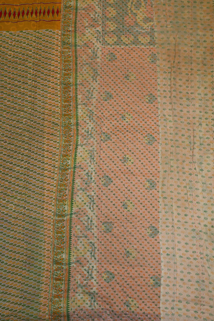 Vintage sari quilt, cotton 140x200 cm