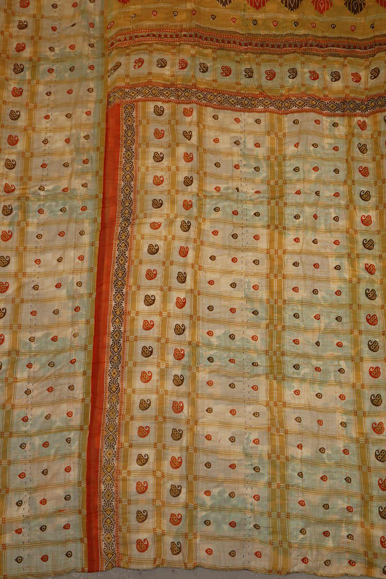 Vintage sari quilt , bomuld 140x200 cm
