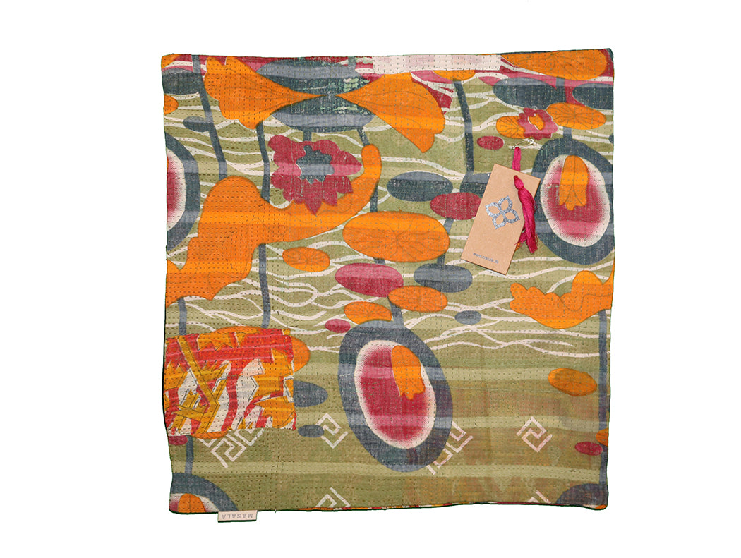 Sari vintage kantha cushion 45*45 cm