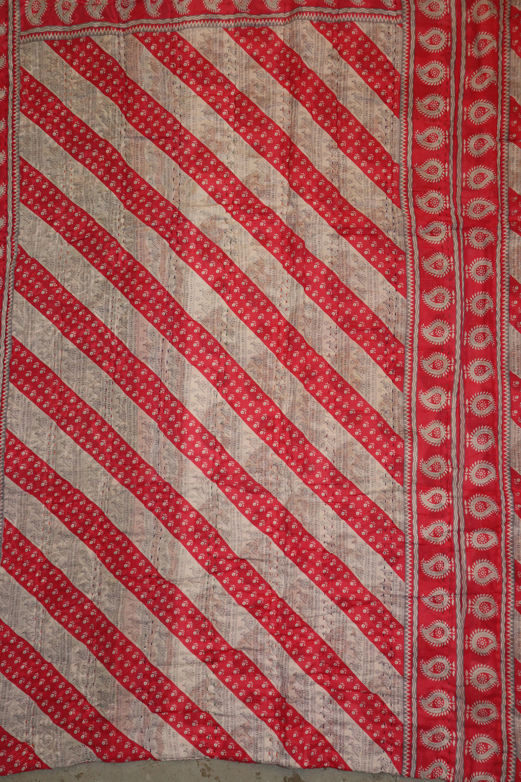 Vintage sari quilt , bomuld 140x200 cm