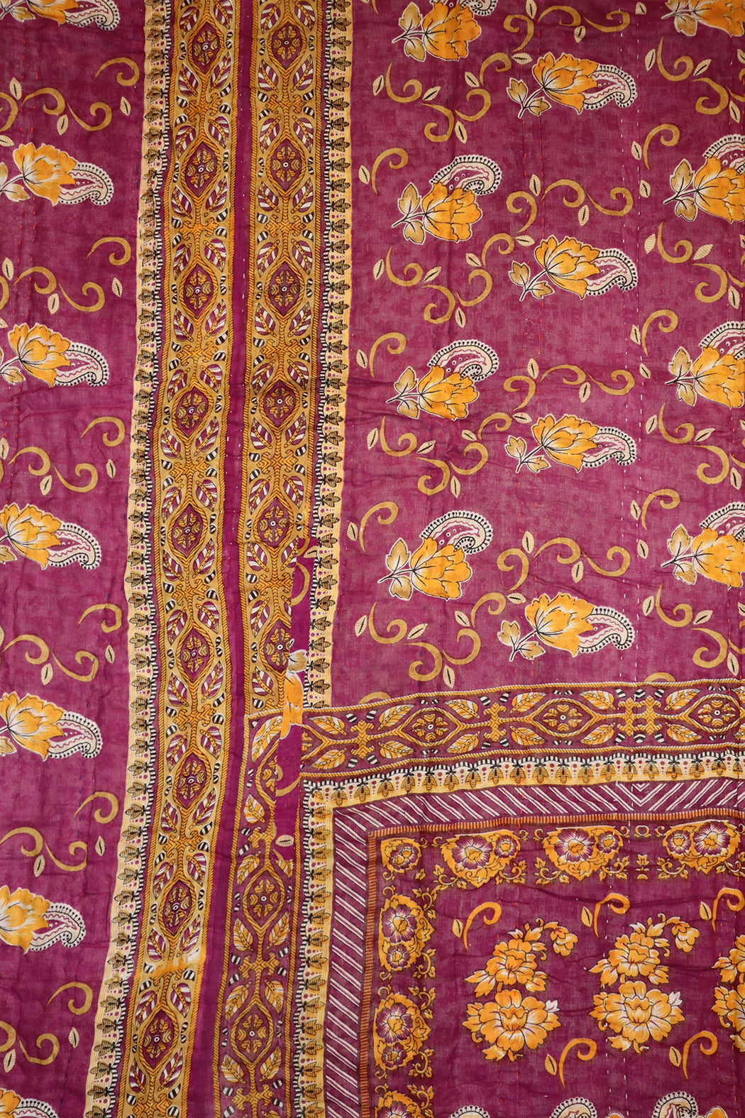 Vintage sari quilt , bomuld 140x200 cm