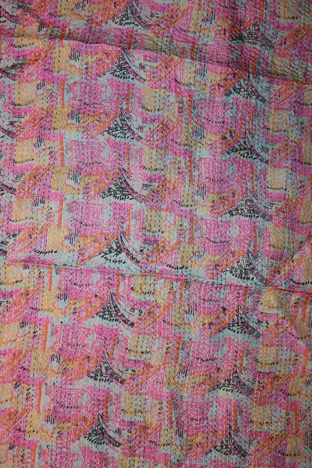 Sari kantha silke tørklæde 40*190 cm