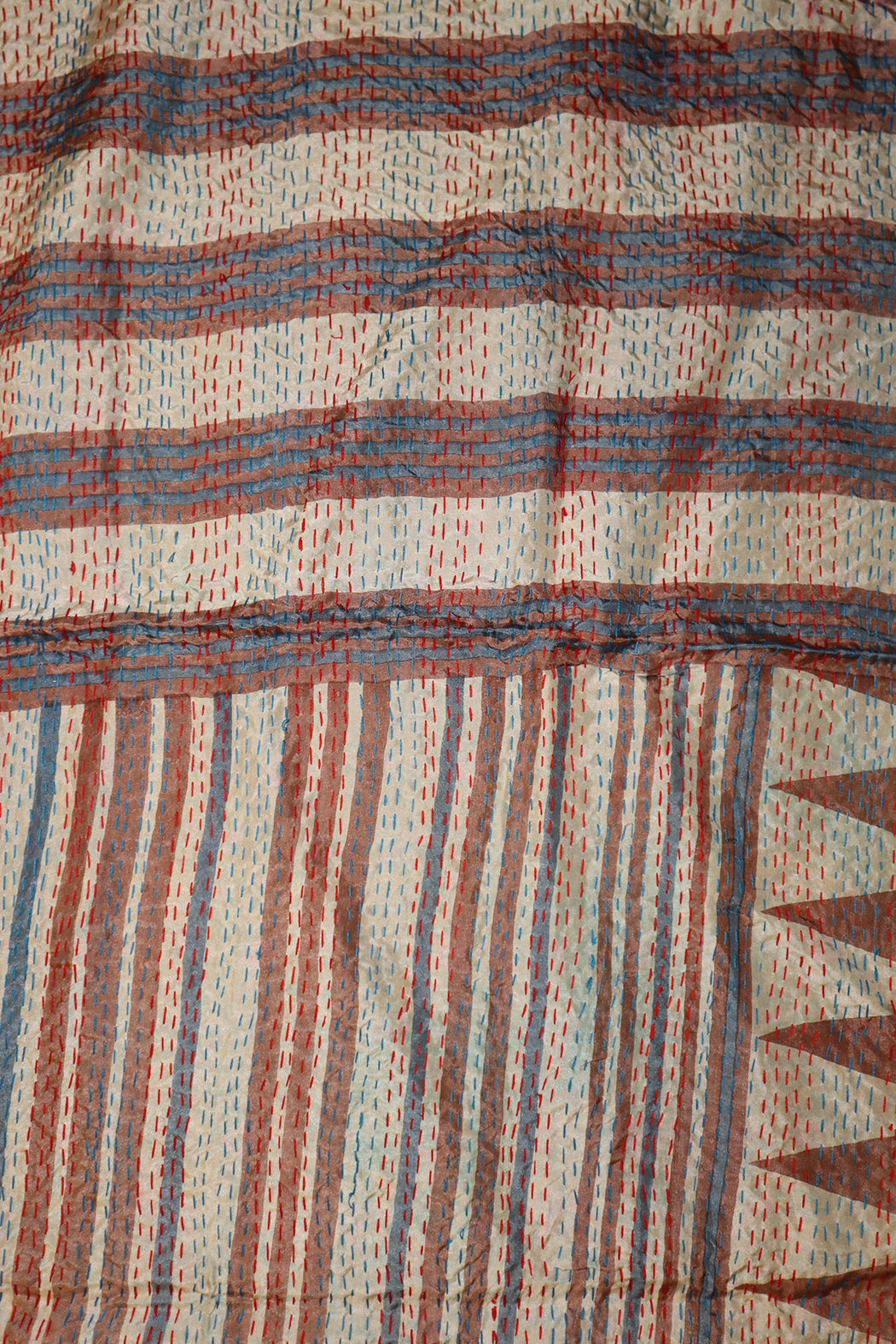 Sari kantha silke tørklæde 40*190 cm