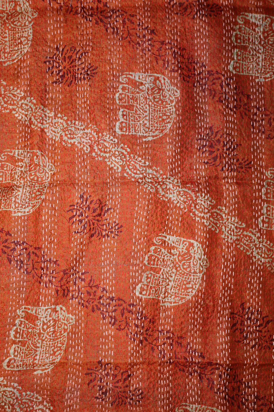 Sari kantha silke tørklæde 40*190 cm
