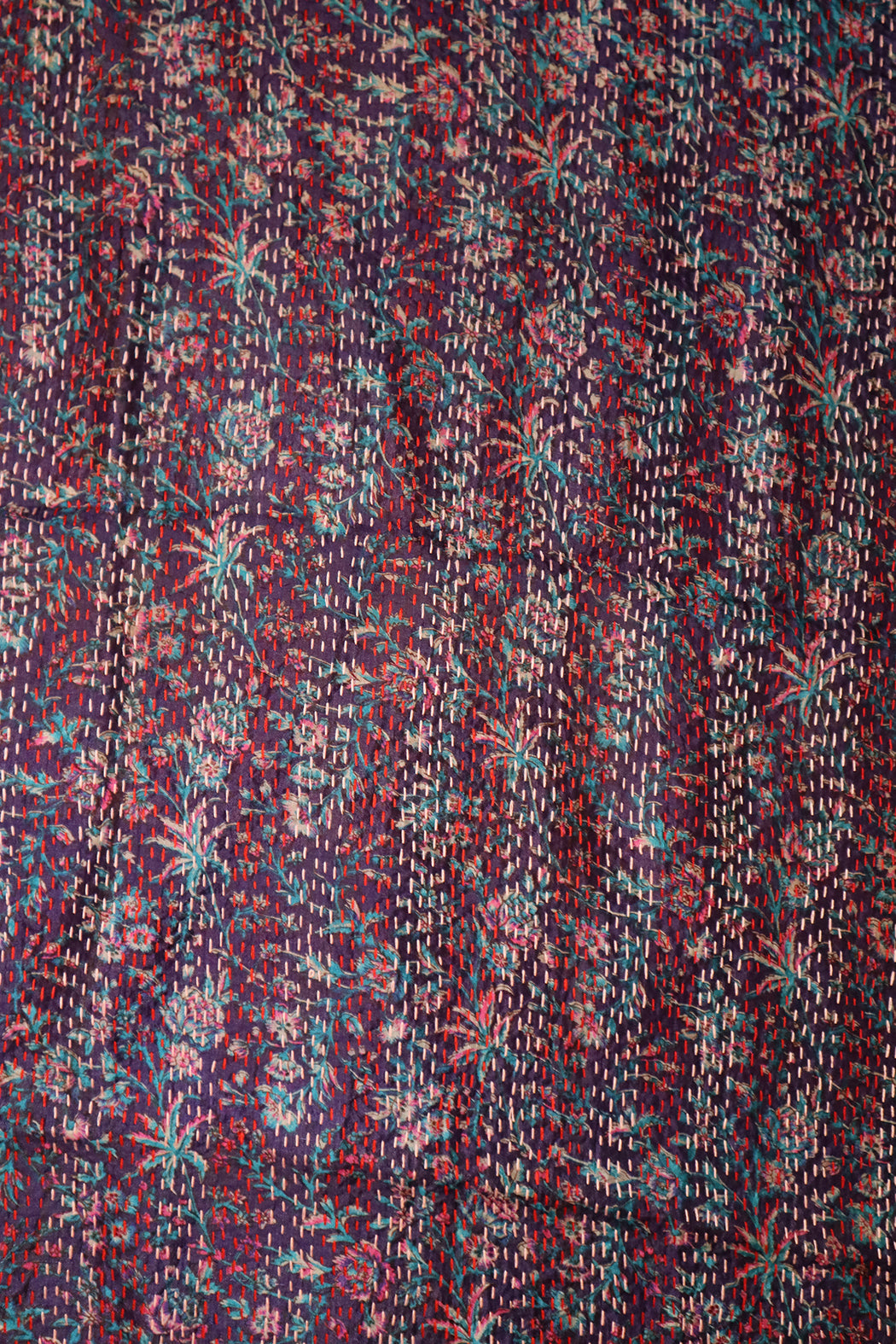 Sari kantha silke tørklæde 40*190 cm