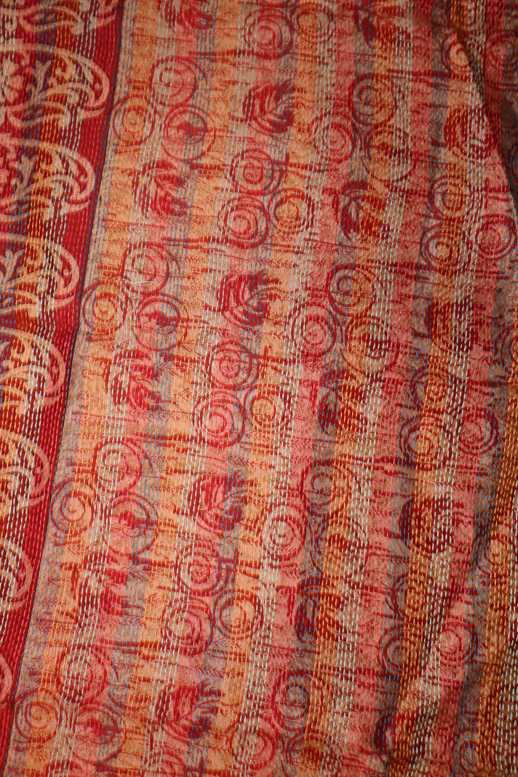 Sari kantha silke tørklæde 40*190 cm