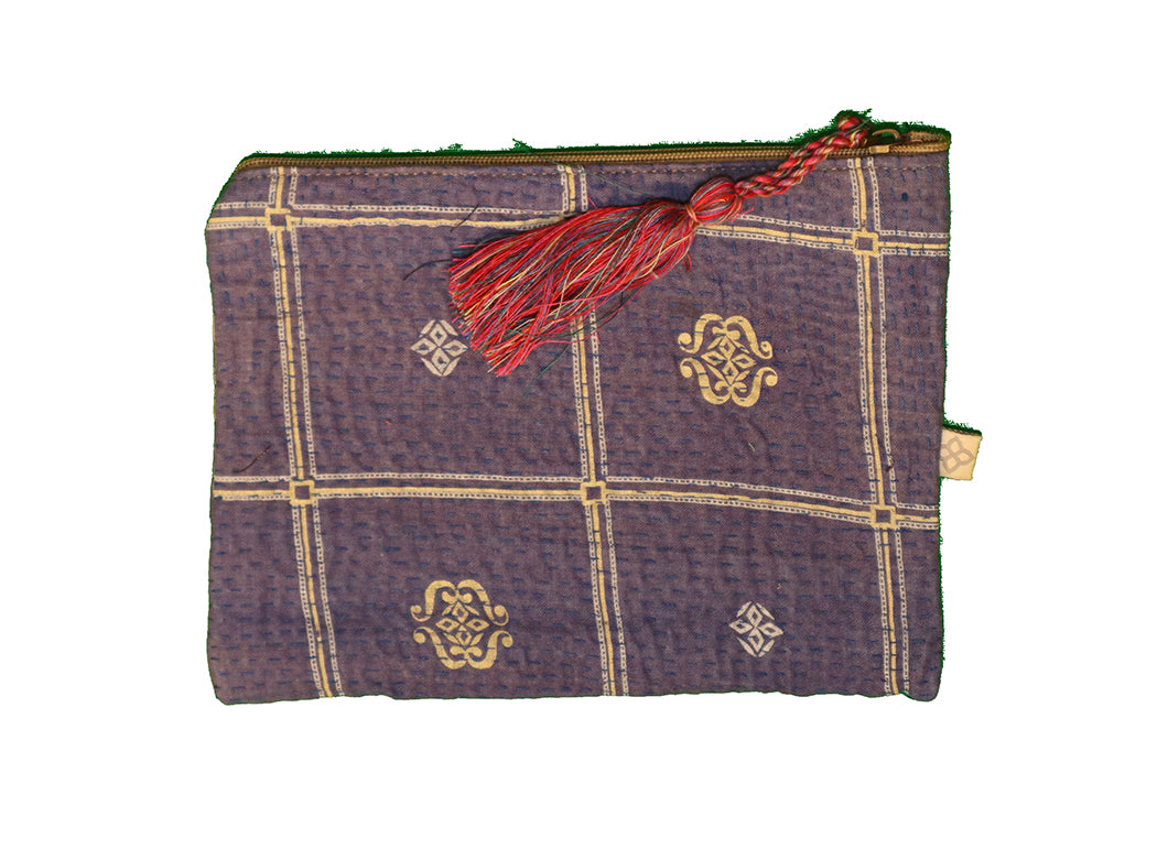 Kantha-Sari-Geldbörse 14*19 cm