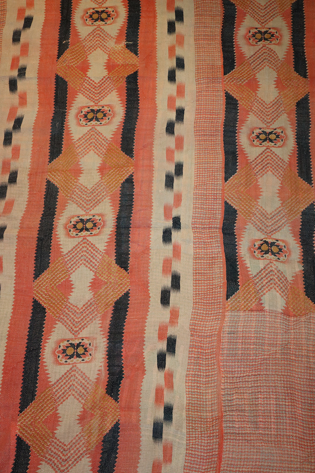 Kantha Vintage Teppich ca. 140x210 cm, Baumwolle
