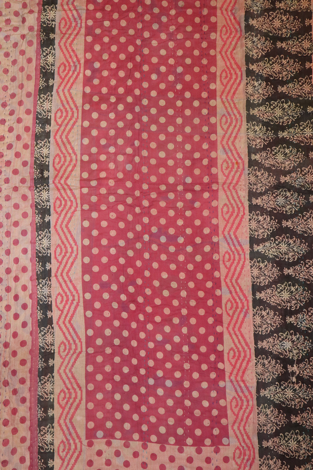Vintage sari quilt , bomuld 140x200 cm