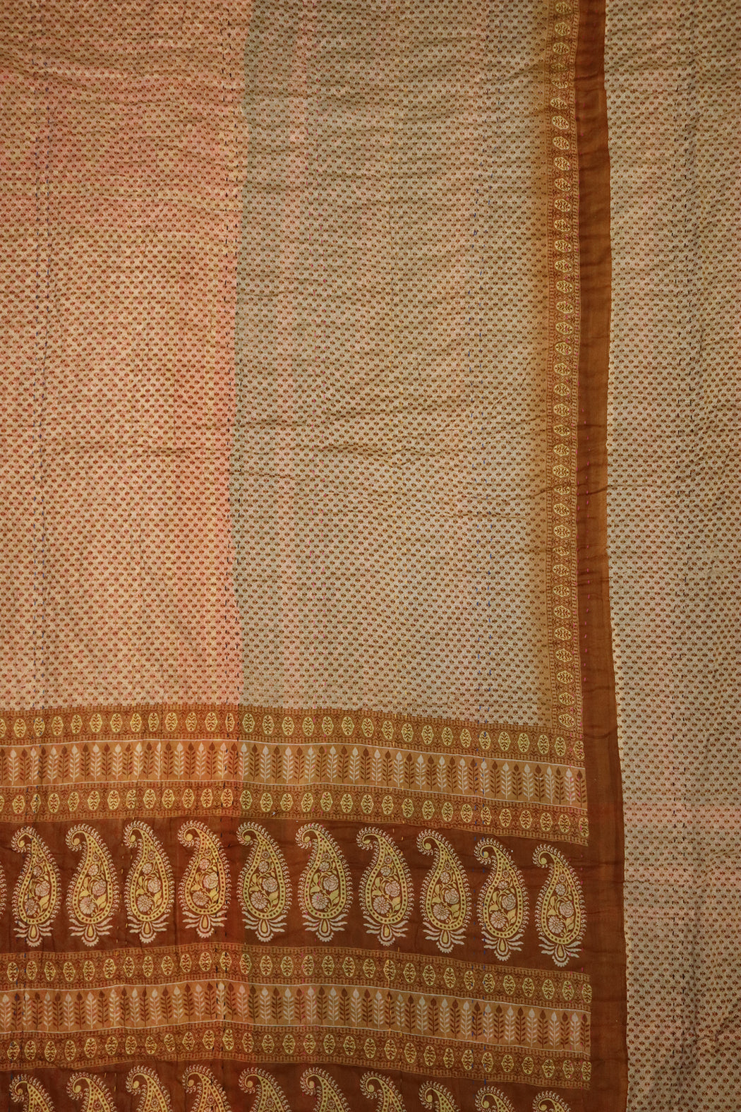 Vintage sari quilt , bomuld 140x200 cm