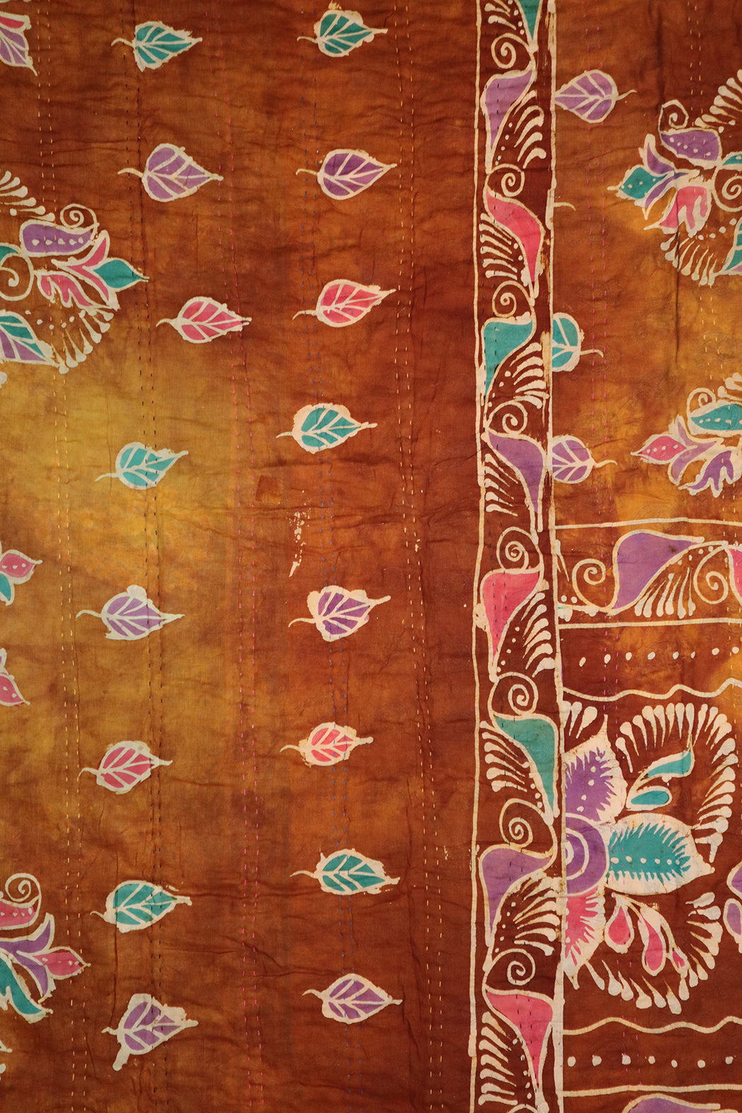 Vintage sari quilt , bomuld 140x200 cm