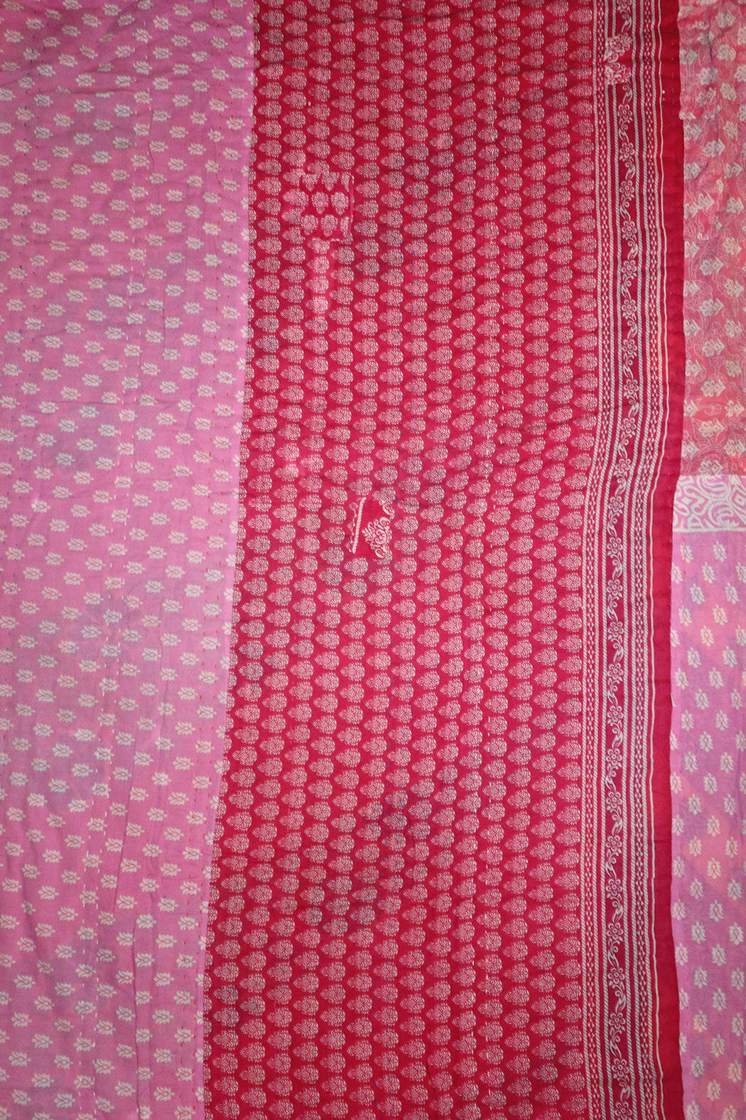 Vintage sari quilt , bomuld 140x200 cm