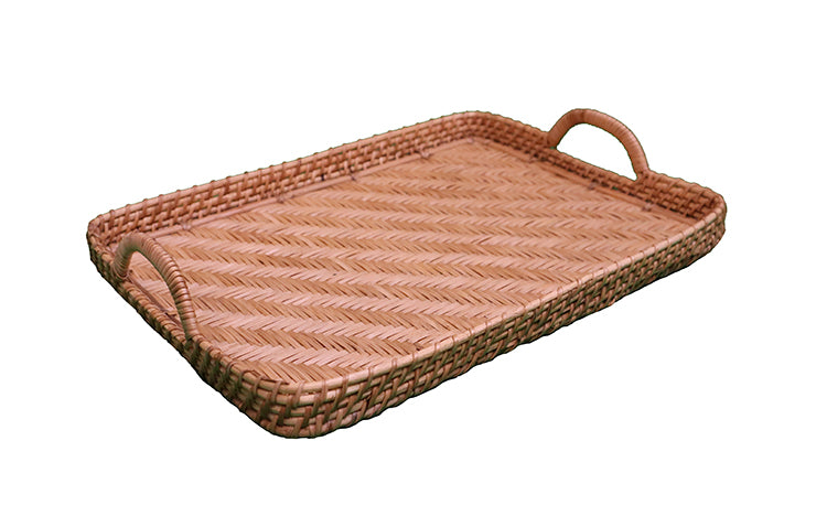 Hand-braided tray, natural 31*23 cm