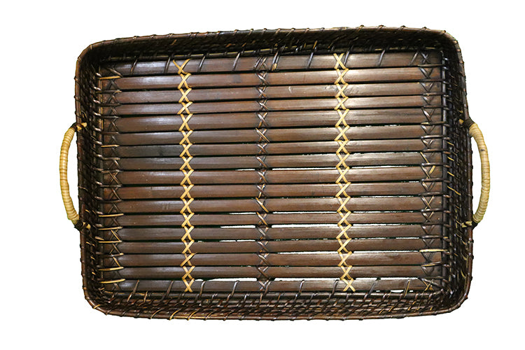 Hand-woven tray, walnut 38*28 cm