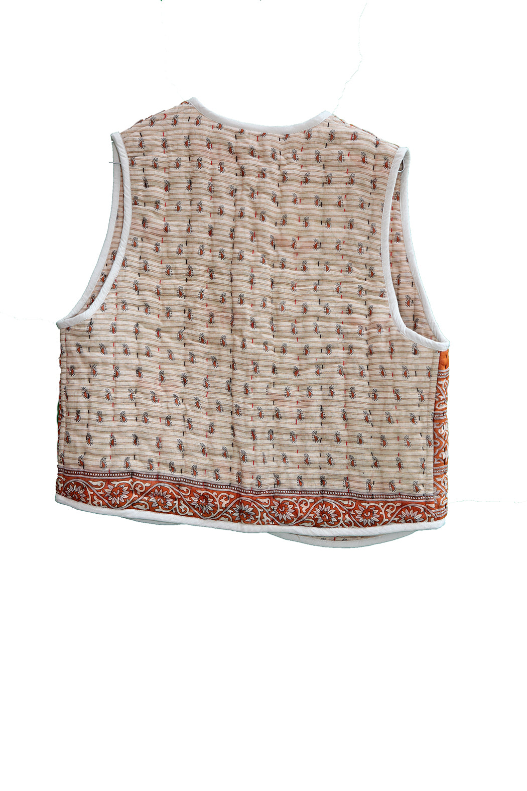 Vespa sari quilt vest bomuld one size vendbar