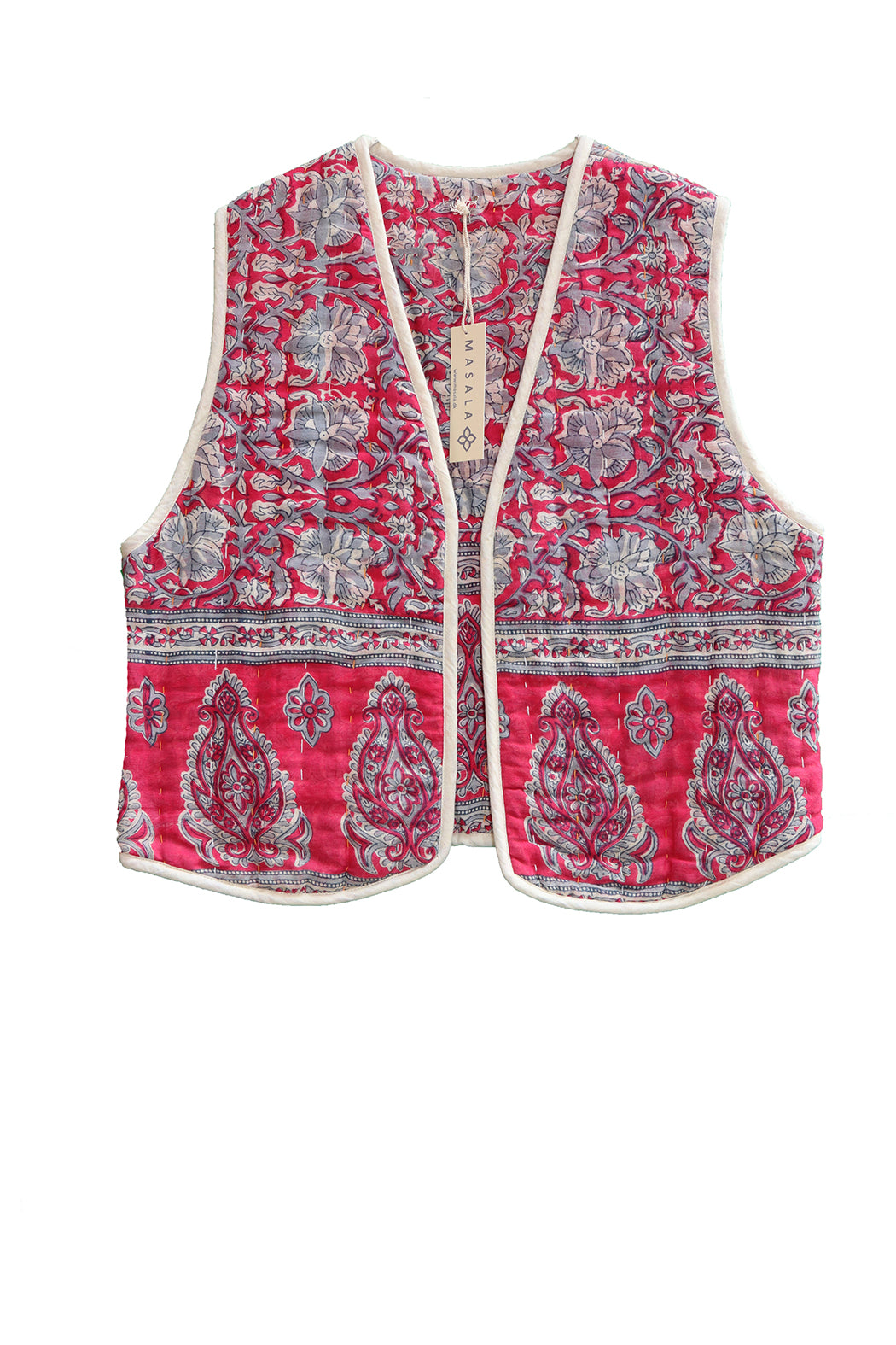 Vespa sari quilt vest bomuld one size vendbar