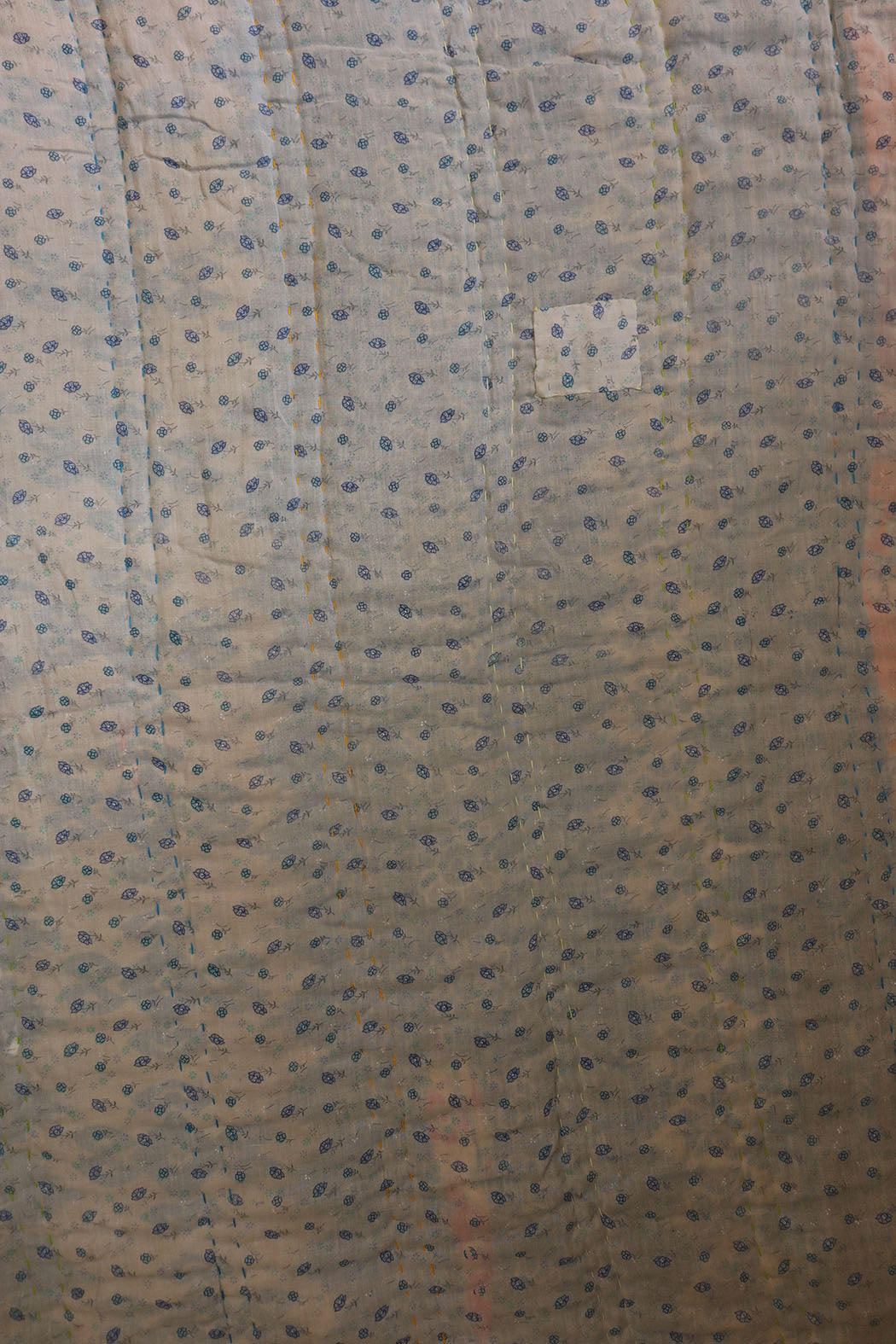 Vintage sari quilt, cotton 140x100 cm