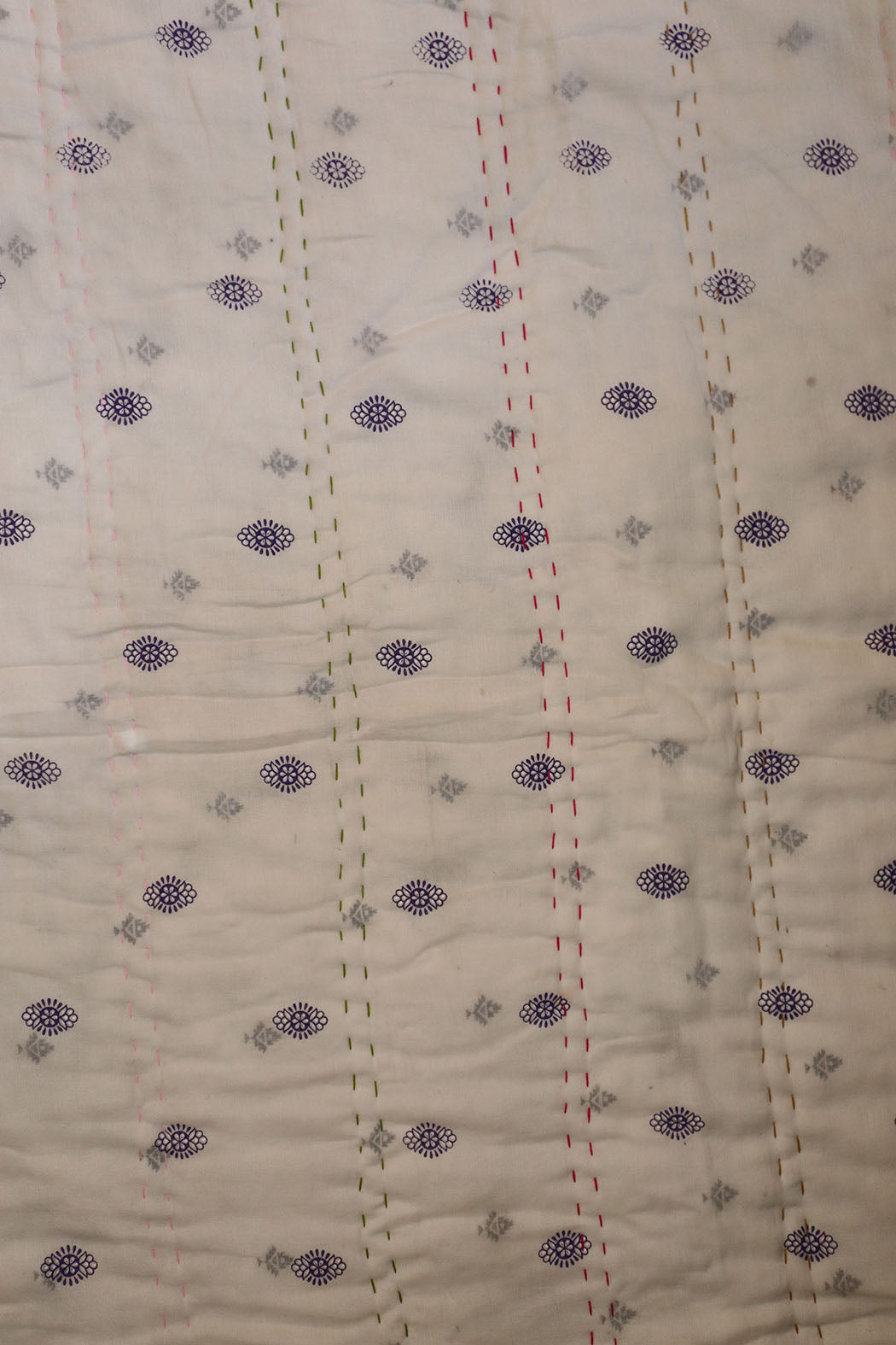Vintage sari quilt, cotton 140x100 cm