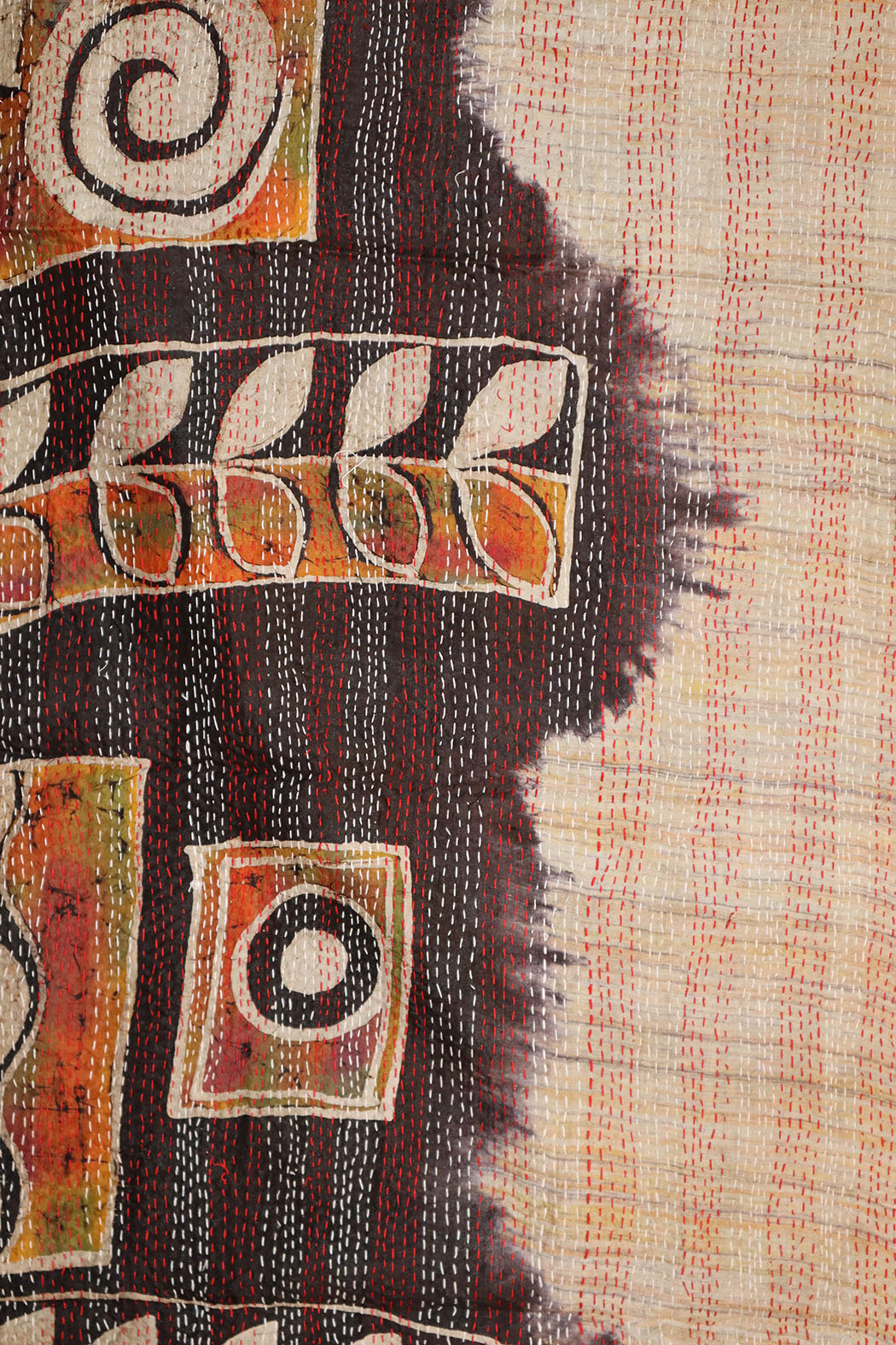 Sari kantha silke tørklæde 40*190 cm