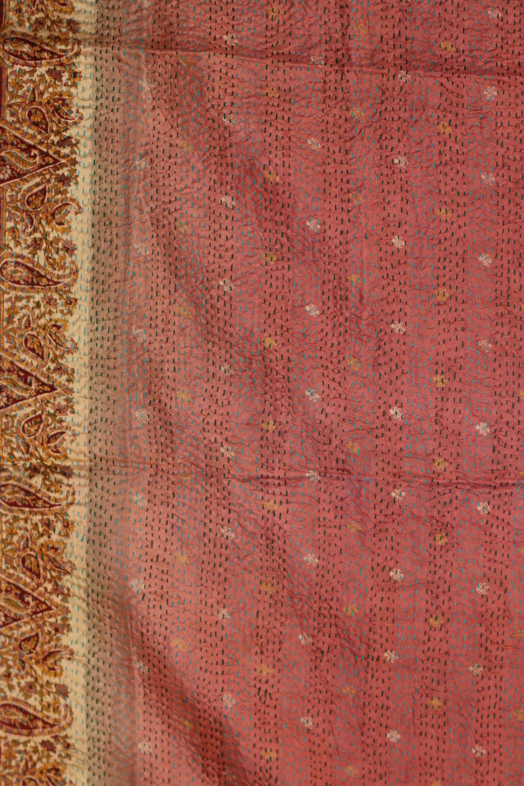 Sari kantha silke tørklæde 40*190 cm