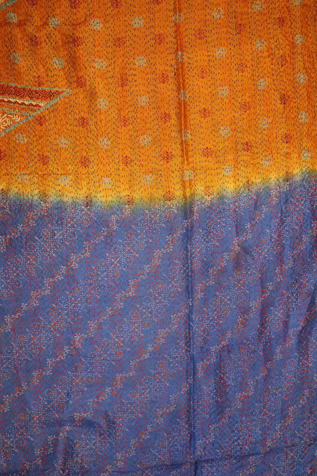 Sari kantha silke tørklæde 85*190 cm