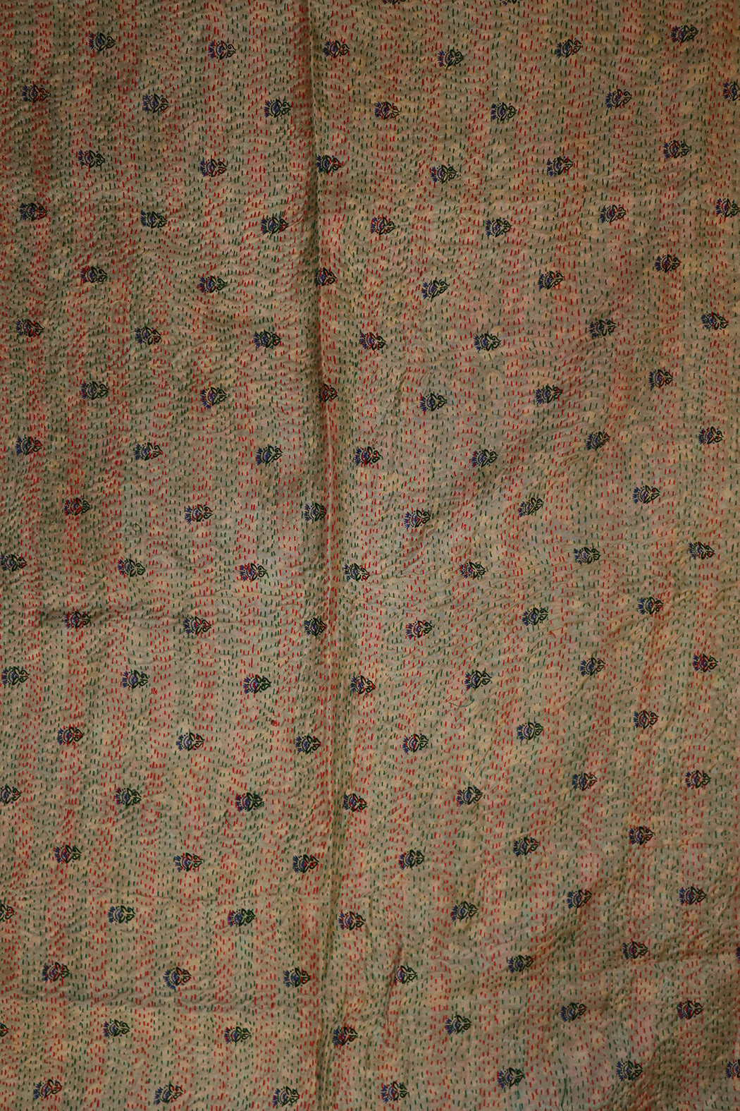 Sari kantha silke tørklæde 85*190 cm