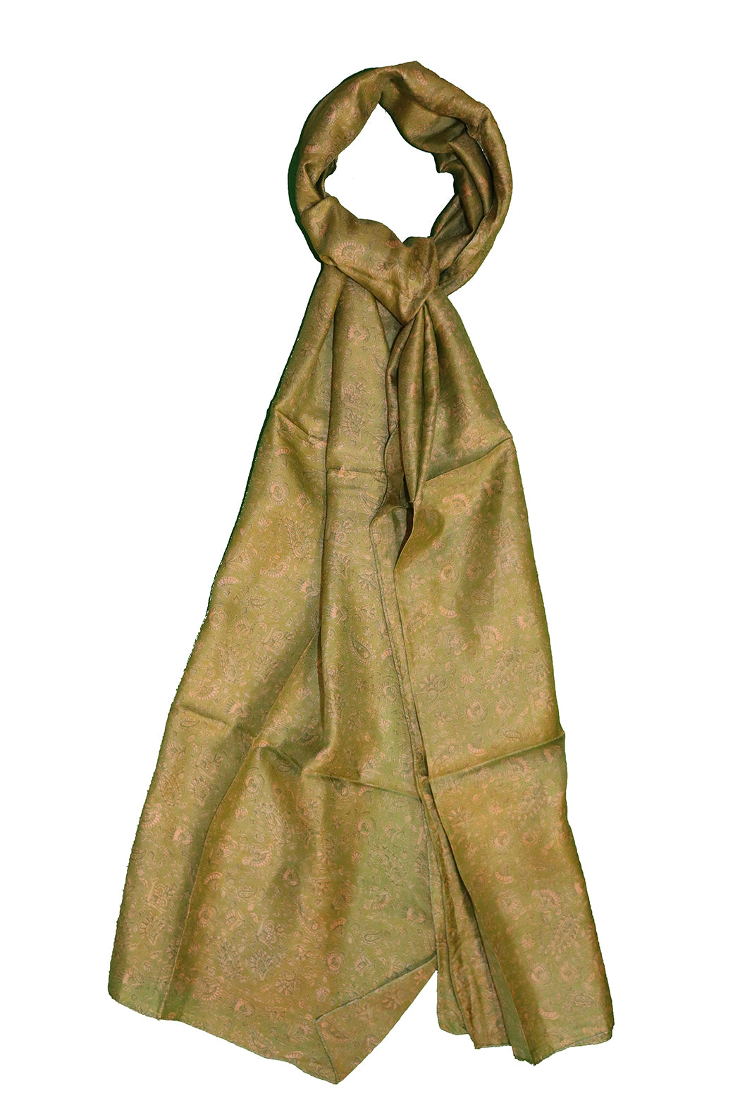 Sari vintage tørklæde 40x190 cm, silke, enkelt lag