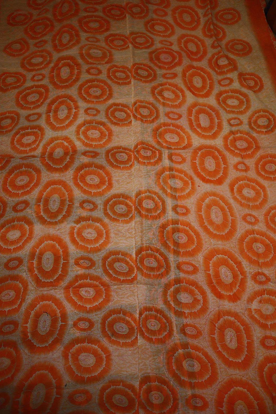 Kantha vintage tæppe ca 140x210 cm, bomuld