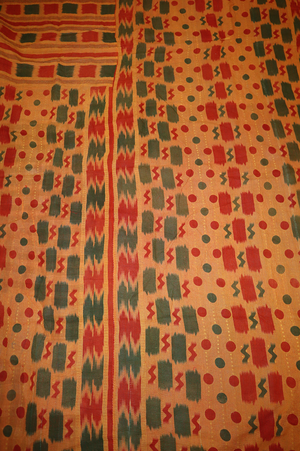 Kantha Vintage Teppich ca. 140x210 cm, Baumwolle