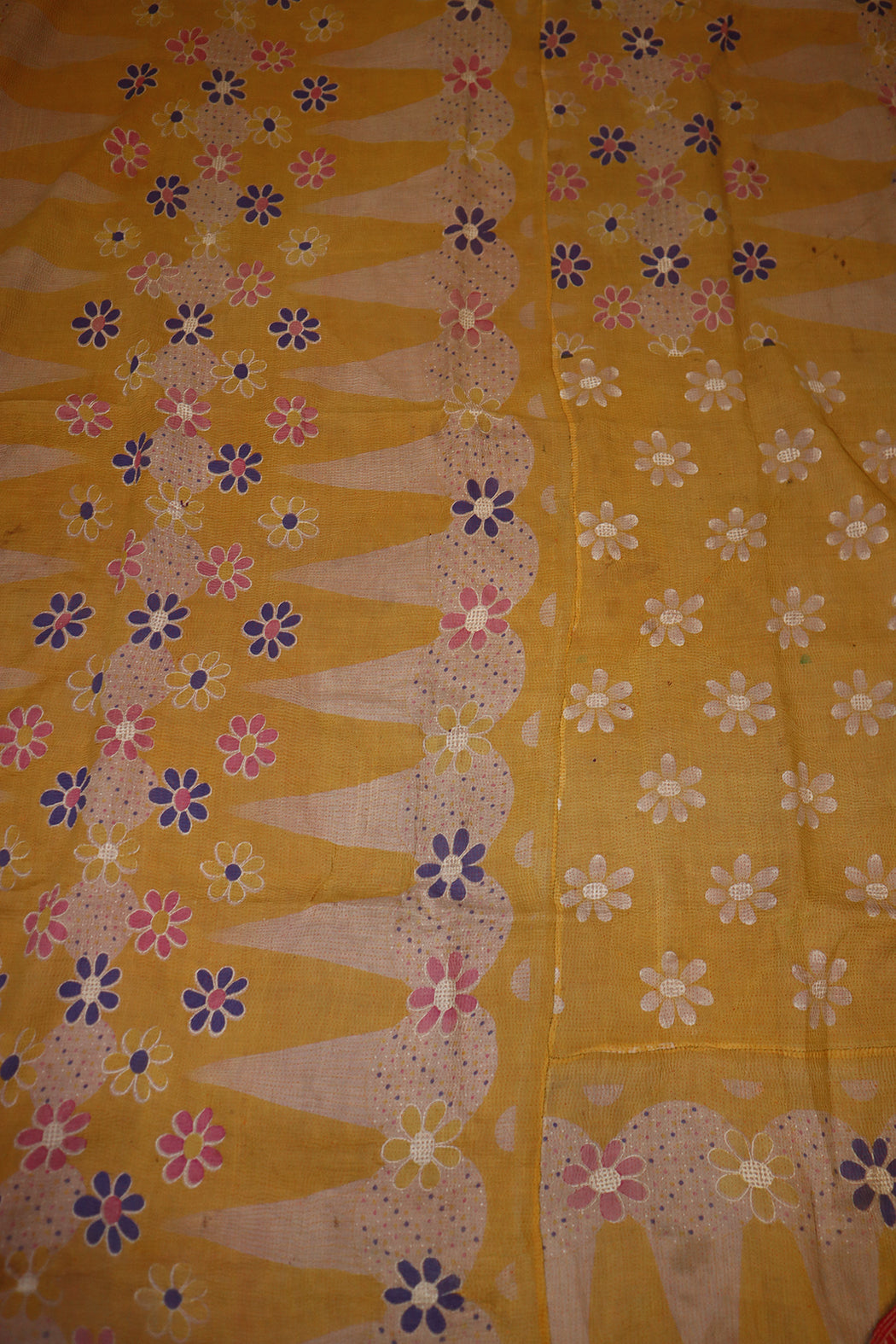 Kantha Vintage Teppich ca. 140x210 cm, Baumwolle