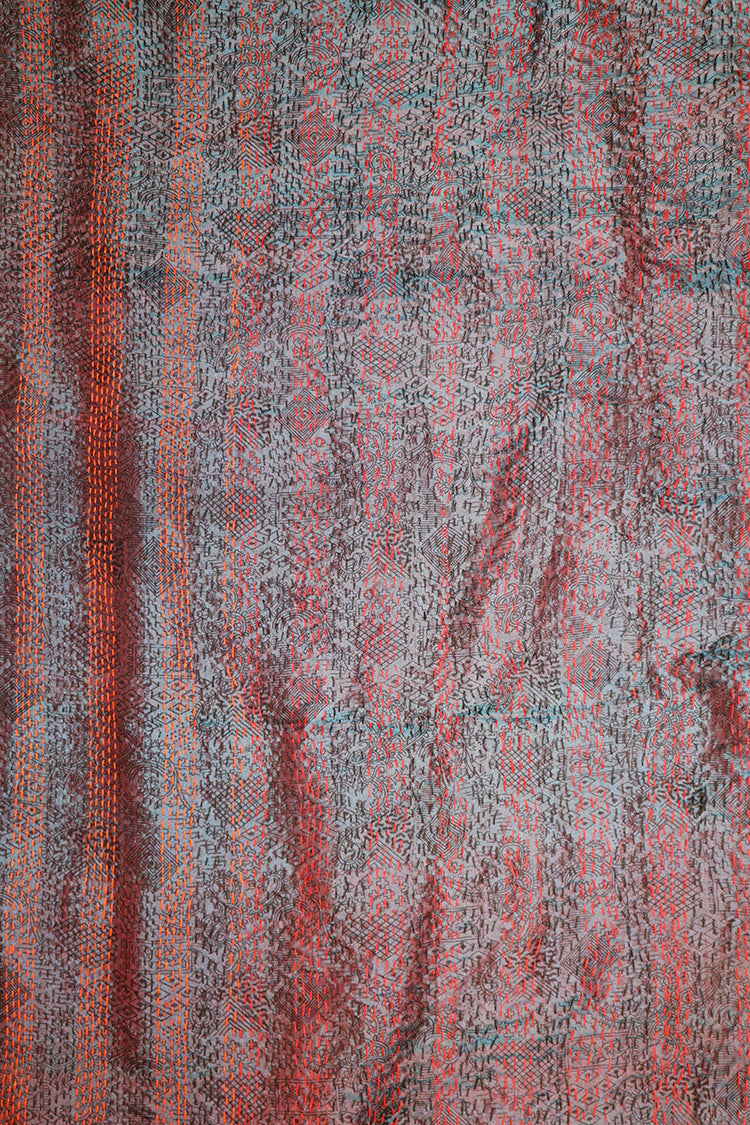 Sari kantha silke tørklæde 40*190 cm