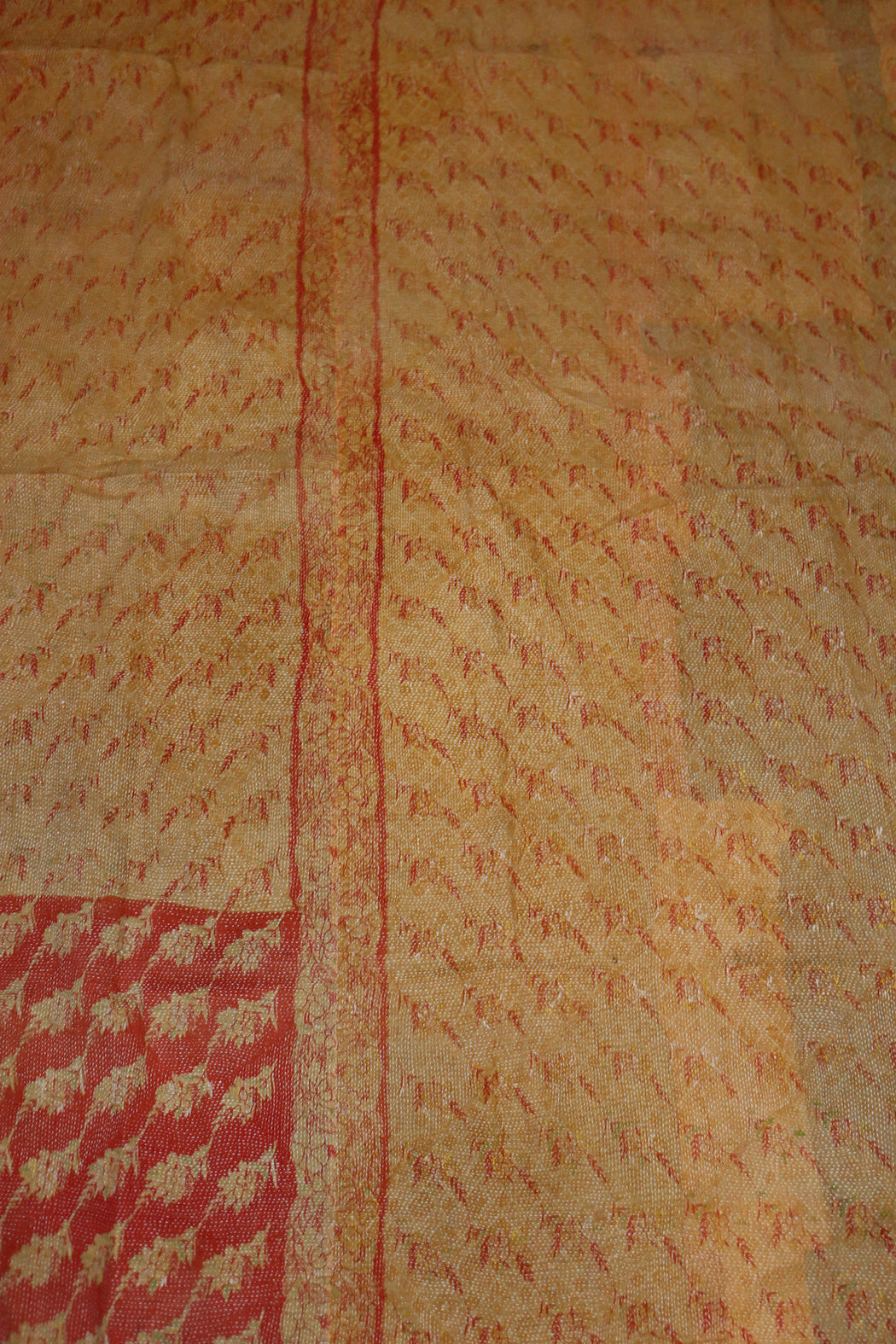 Kantha Vintage Teppich ca. 140x210 cm, Baumwolle