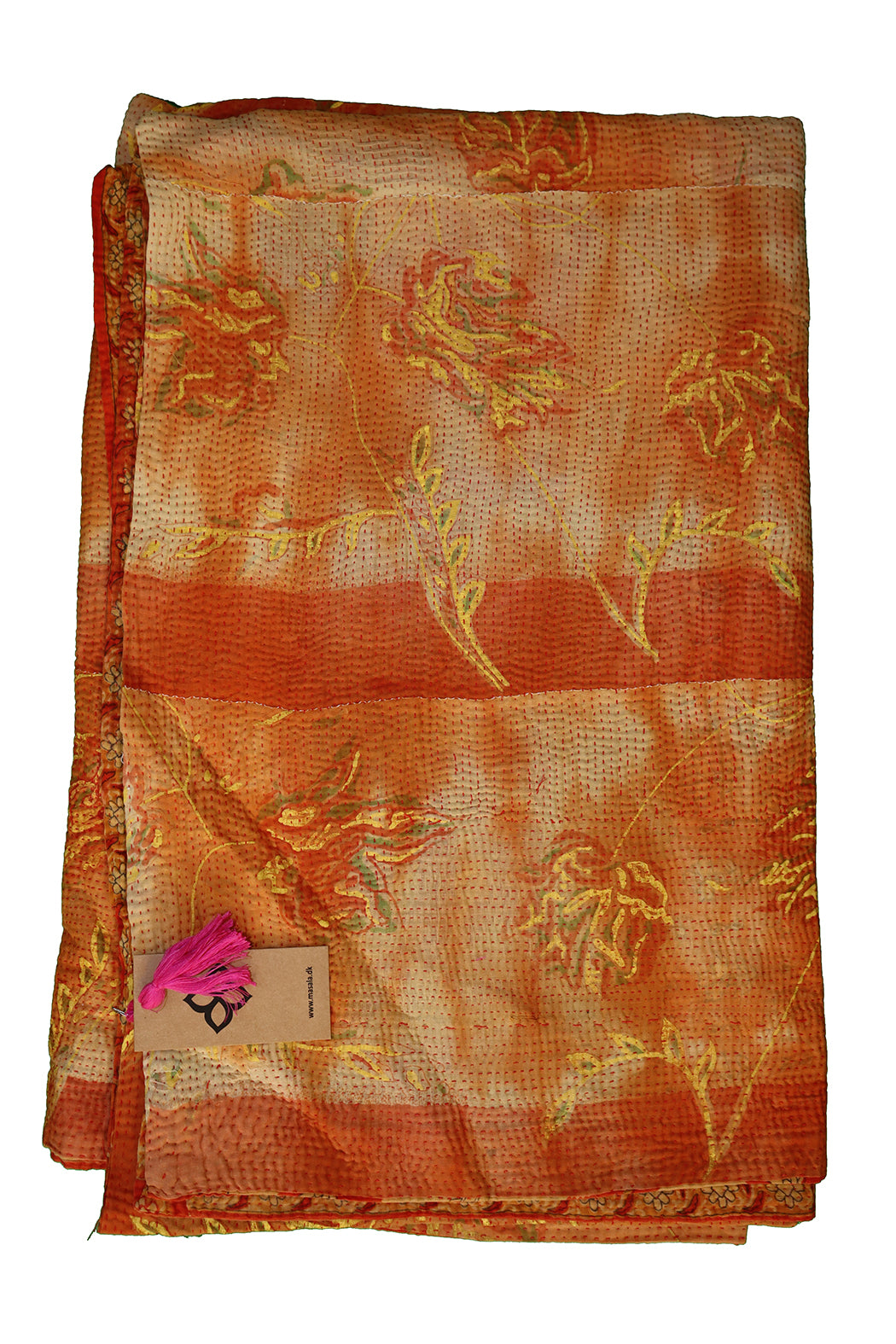 Kantha vintage tæppe ca 140x210 cm, bomuld