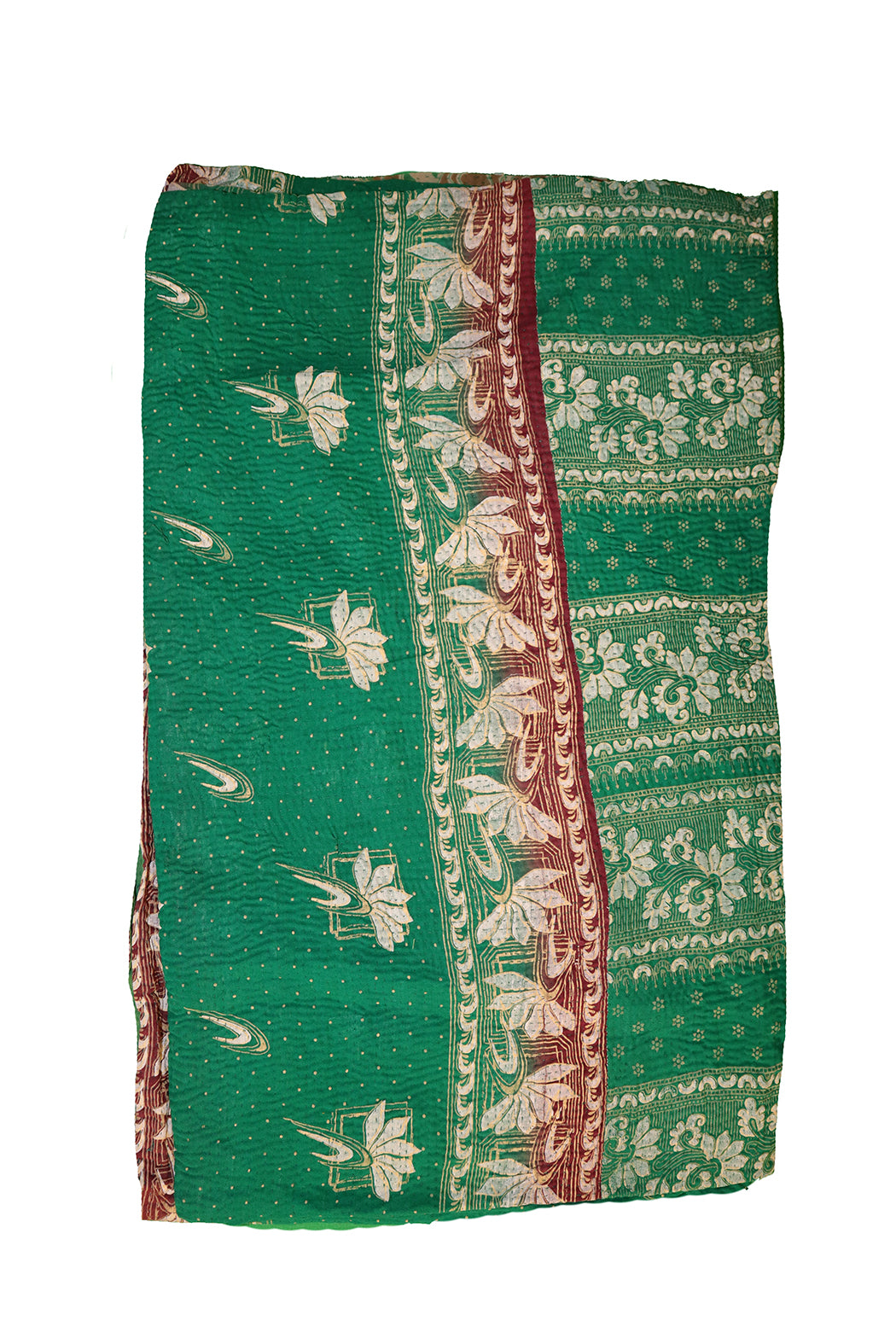 Kantha vintage tæppe ca 140x210 cm, bomuld