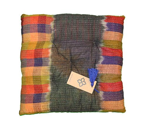 Kantha vintage hynde 40*40 cm bomuld