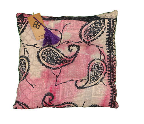 Kantha vintage hynde 40*40 cm bomuld