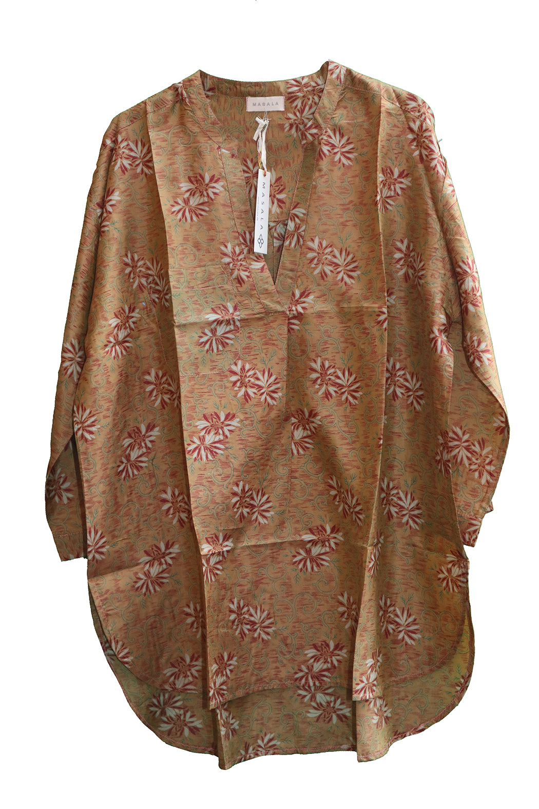 Bara vintage sari silke skjorte